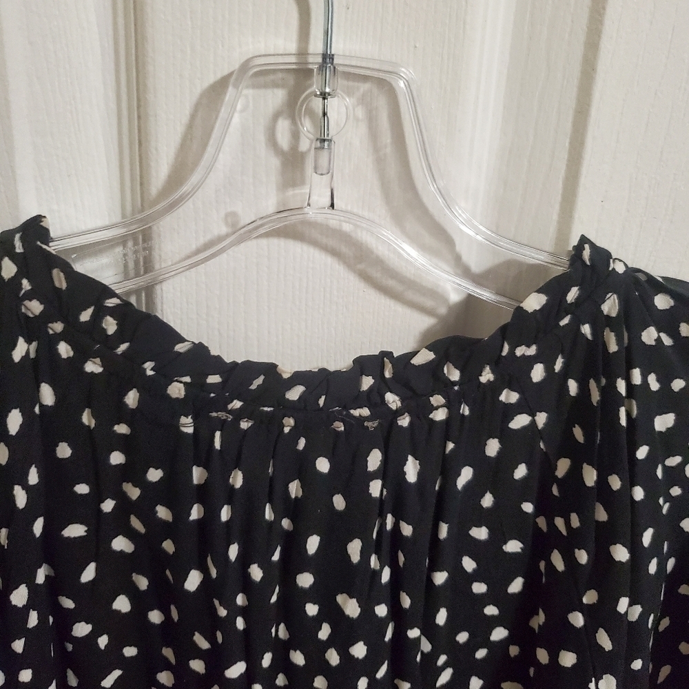 Beachlunchlounge Womens Tiered A-Line Dress Black and White Print Sz Small - Picture 7 of 8